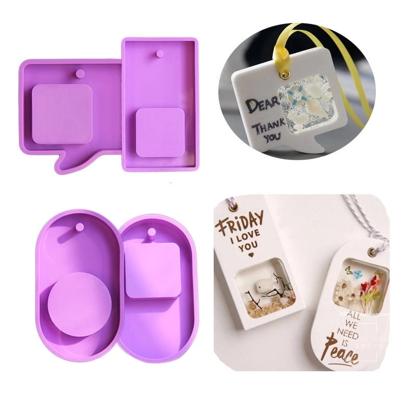 Youyou Mold Quicksand Hollow Micro Landscape DIY Tag Glue Drop Mold Gypsum Aromatherapy Car Pendant Mold