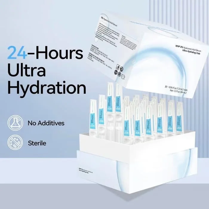 🌹Hydrating Serum -Vegan | 3% Hyaluronic Acid Glass Skin Single-Use Vials Skincare Comfort