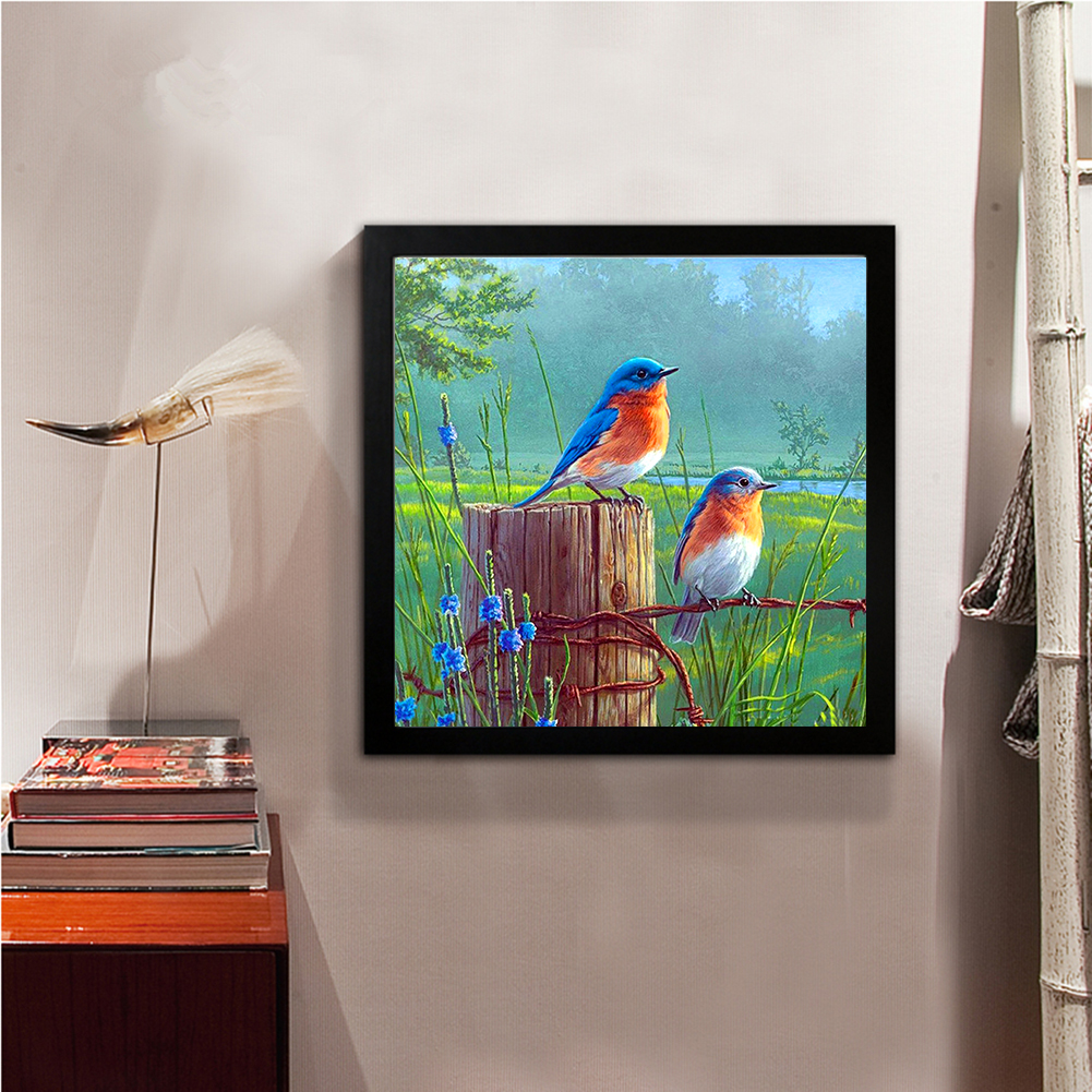 

(Multi Size) Standing Birds Round/Square Drill Diamond Painting, Round diamond 30*30cm, 501 Original