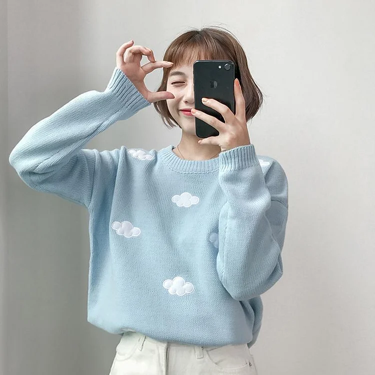 Cloud Round Neck Sweater