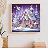 Winter Houses - Crystal Rhinestone Diamond Painting