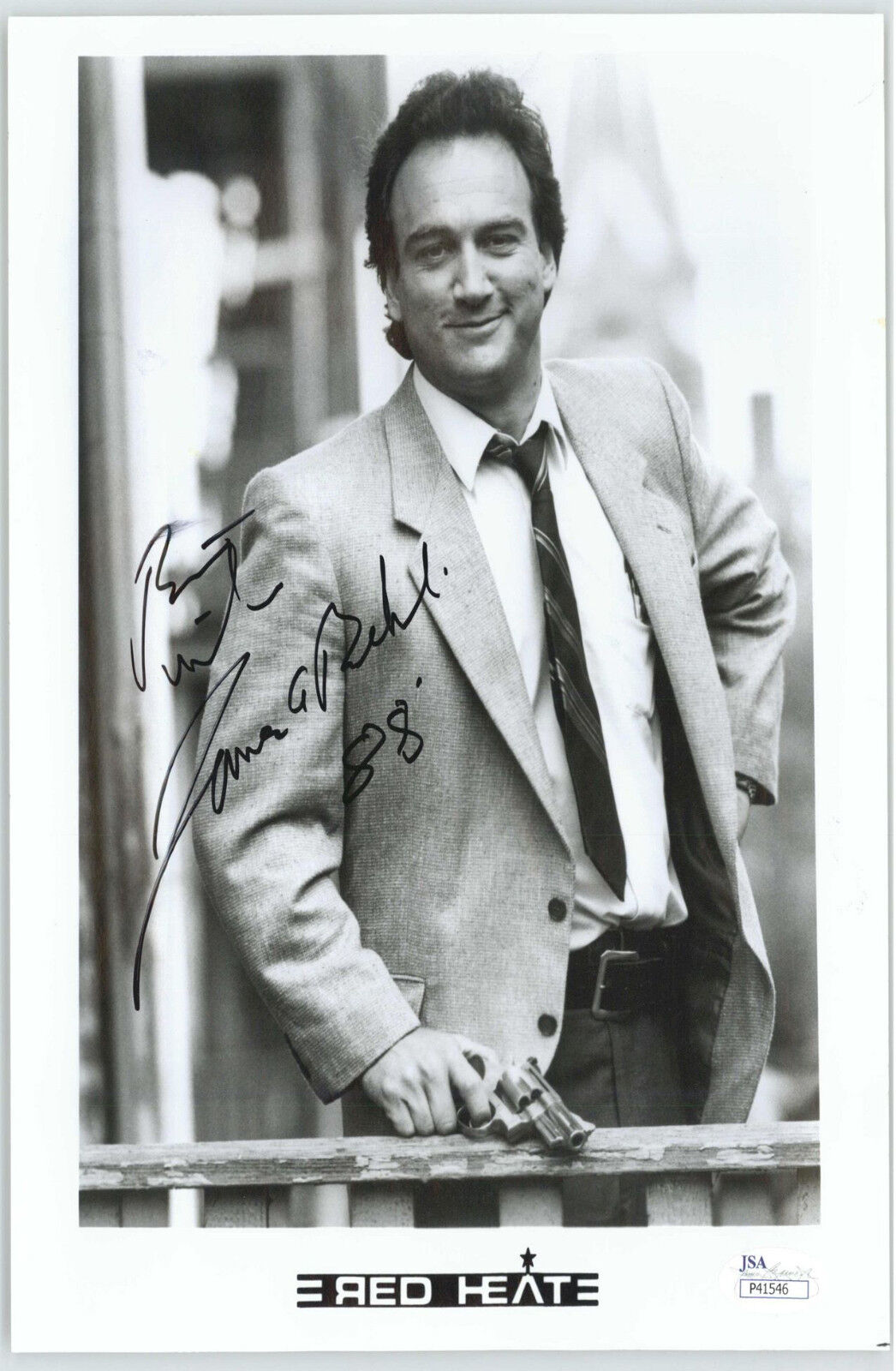 JIM BELUSHI, ACTOR 8X10 SIGNED RED HEAT