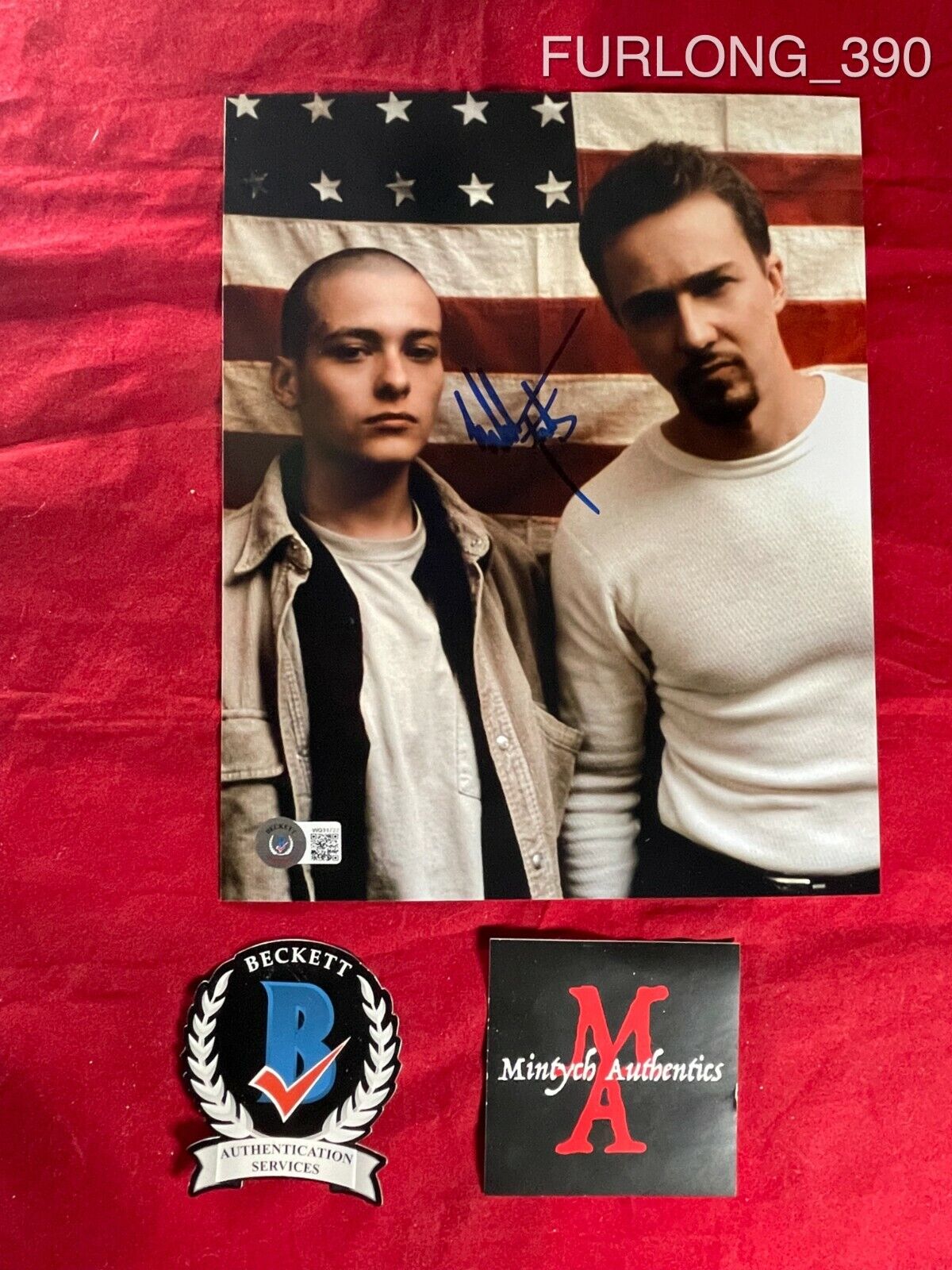 EDWARD FURLONG AUTOGRAPHED SIGNED 8x10 Photo Poster painting! AMERICAN HISTORY X! BECKETT COA!