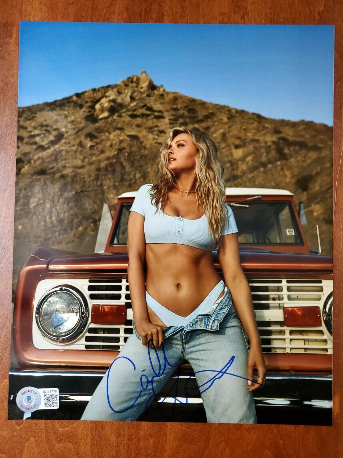 Camille Kostek Signed Beckett Certified 8x10 Photo Poster painting Sexy Gronk