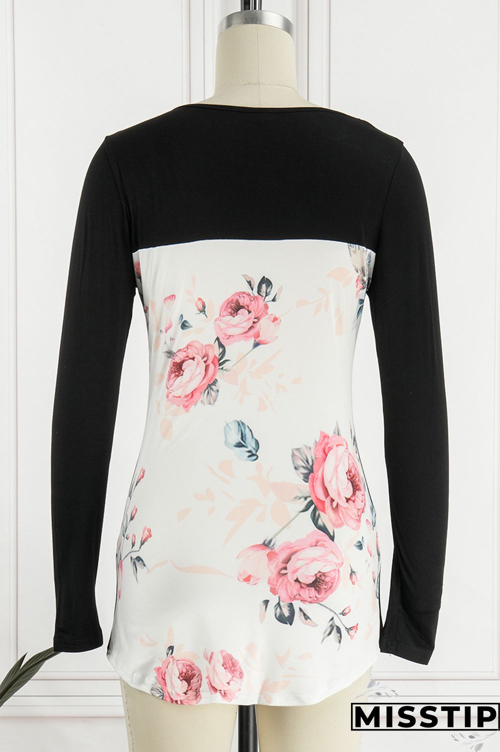 Grass Green Casual Print Patchwork Tops