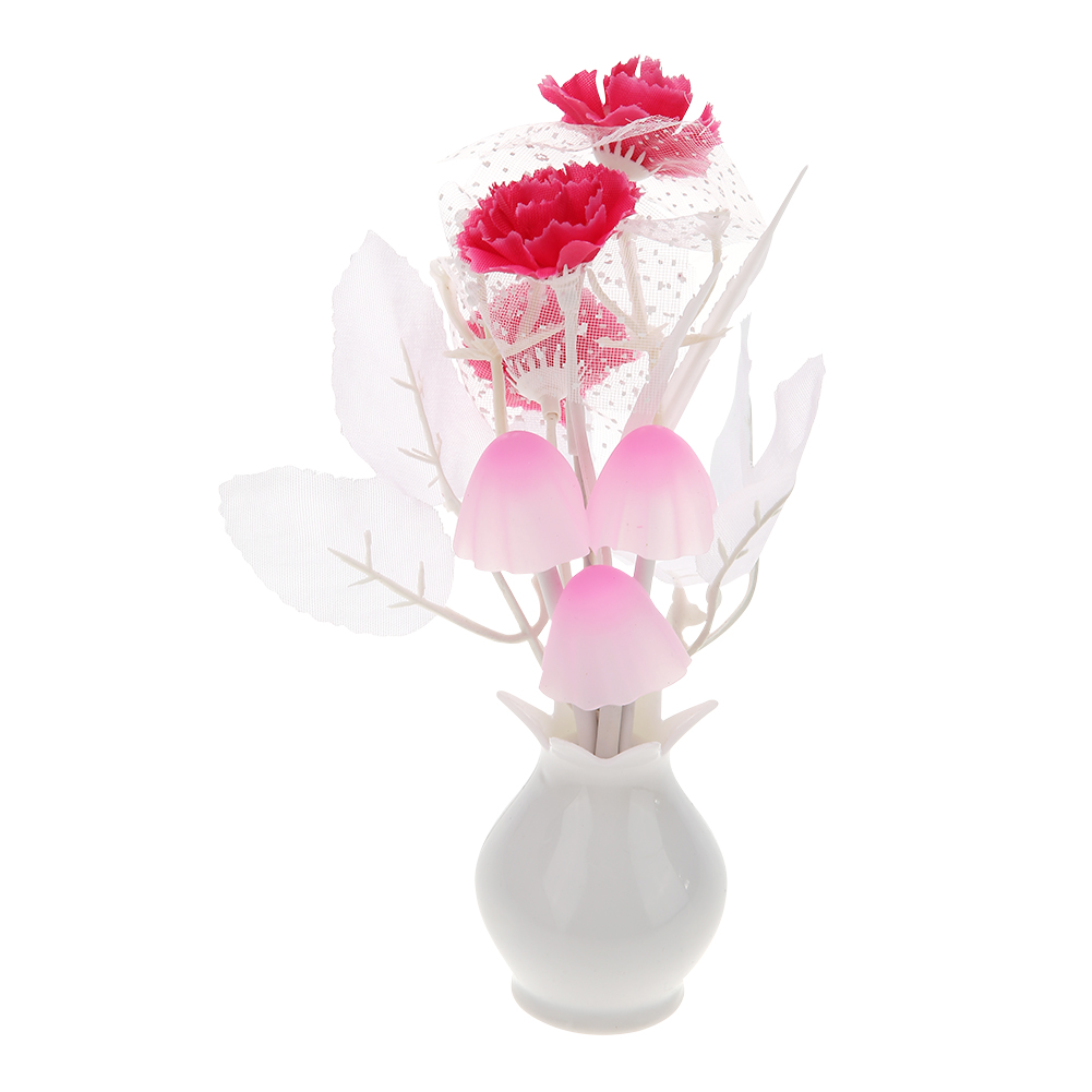 

Us Plug-In Led Night Lamp Flower Colorful Light Sensor Bedroom Home, 501 Original
