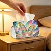 (25cm)Galaxy Pearl Butterfly DIY Diamond Painting PU Tissue Holder Box