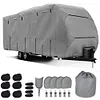 [US Local Warehouse] 420D Oxford Fabric Travel Trailer RV Cover Anti- Trailer Cover for Winter Snow