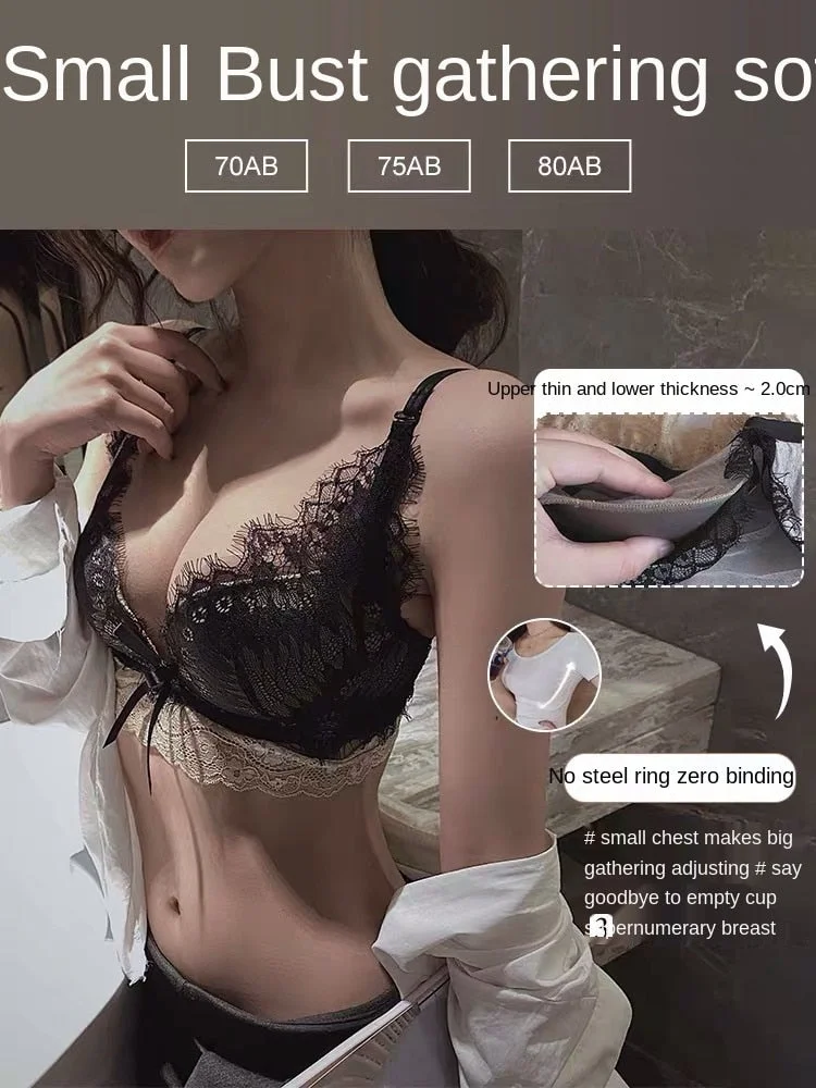 2021 New Japanese Bra Briefs Set Sexy Lace Underwear Fashion Push Up Comfortable No Steel Ring Brassiere Female Lingerie Set