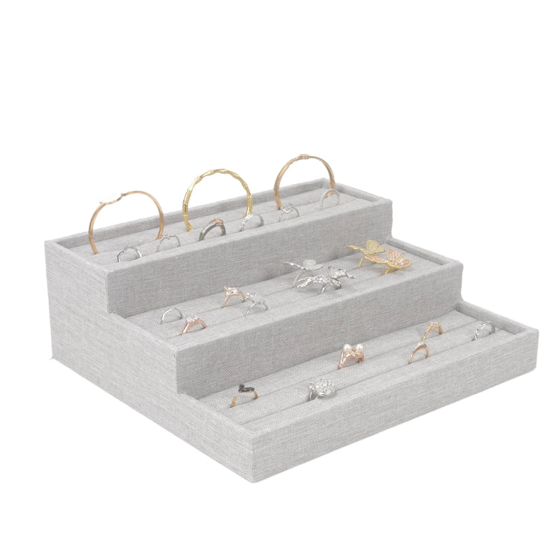 1 Piece Solid Wood Flannel Classic Style Geometric Jewelry Rack