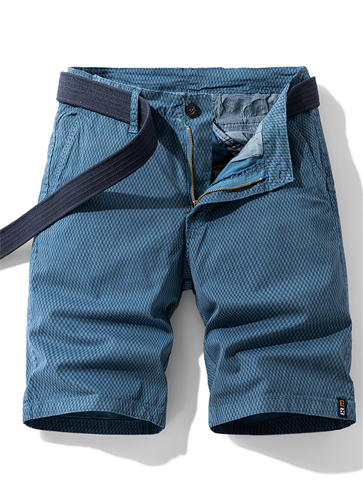 Men's Summer Thin Shorts Cotton Five Pants Retro Printing Simple Men's Pants