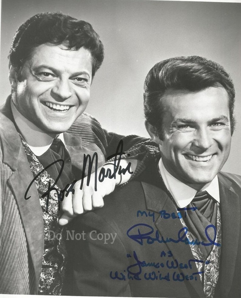 Robert Conrad & Ross Martin Signed Photo Poster painting 8X10 rp Autographed Picture The Wild Wild West