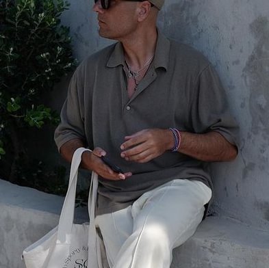 Men's Casual Loose Basic Solid Polo Shirt