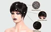 Trendy Layered Pixie Cut Short Wig With Bangs 100% Human Hair | Put On & Go