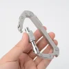 D-Type Quick-Hang Mountaineering Buckle Multi-Function Combination Outdoor Tool Portable EDC Quick-Hang Self-Defense Alloy Keychain Hook