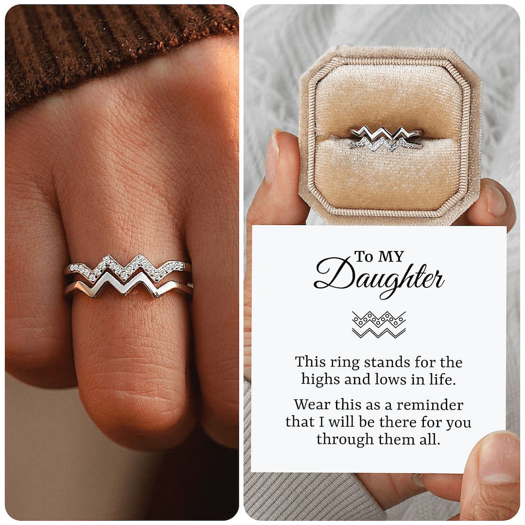 To My Daughter 'Highs and Lows' Ring