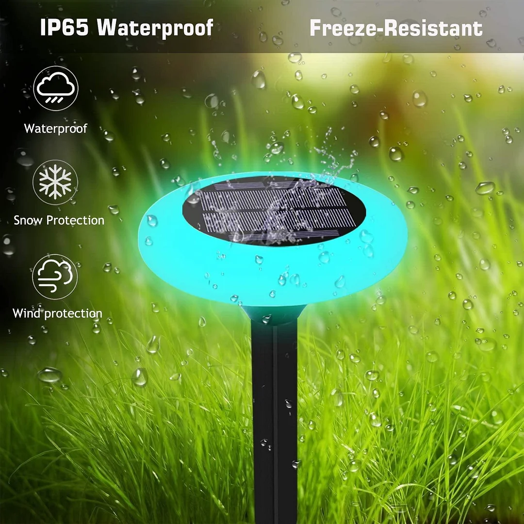 4pcs Solar Garden Colorful Lawn Lights