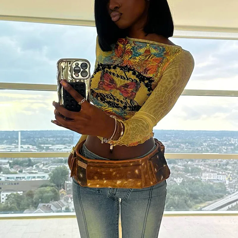 Uveng Uveng New Autumn Fashion Stylish Printed Long Sleeve T-Shirt Girl