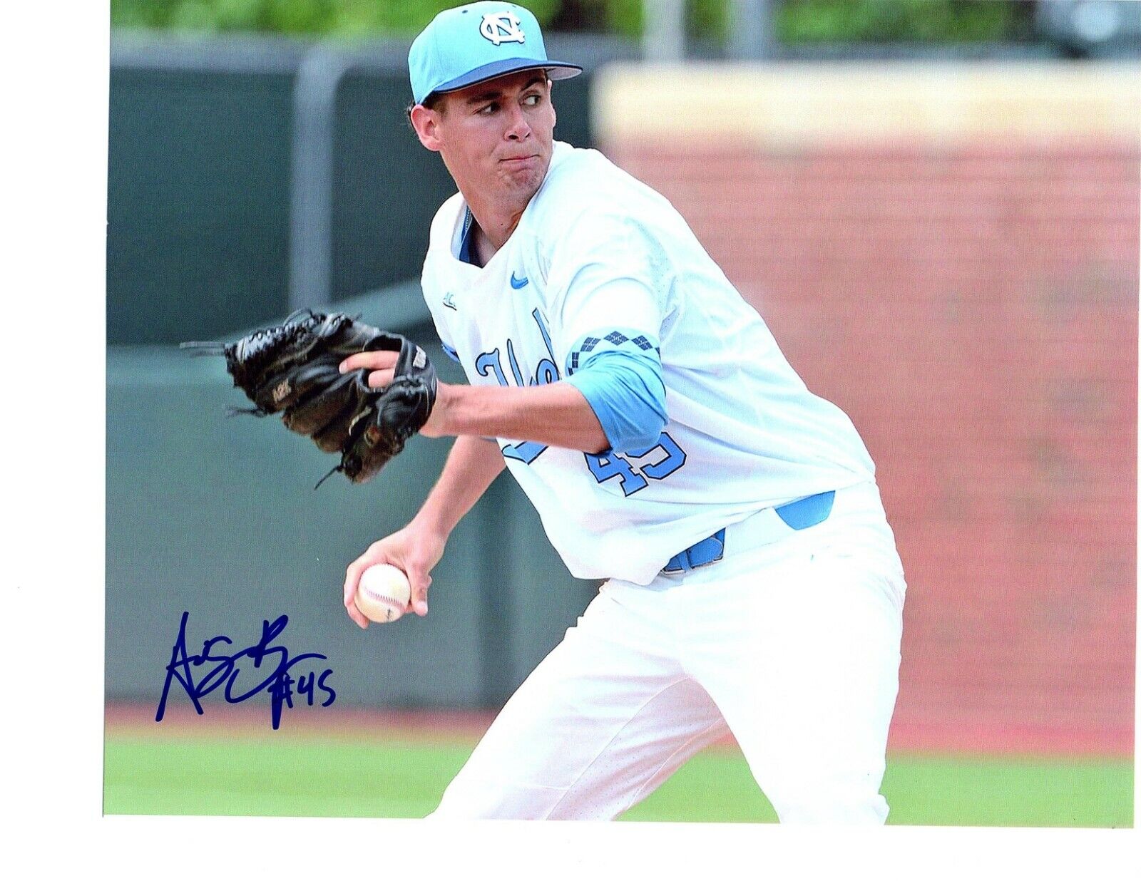 Austin Bergner North Carolina Baseball Signed 8x10 Photo Poster painting Autographed 2019 Draft!