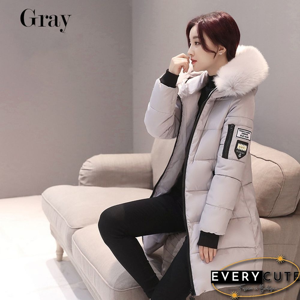 Winter Warm Long Coats Women Fashion Winter Long Fur Hooded Cotton Cotton-padded Jacket Warm Puffer Coats Jackets Warm Parkas