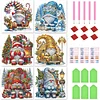 (US Only)6pcs Xmas Gnome - Diamond Painting - Partial Special Shaped Drill (Canvas|30*30cm)