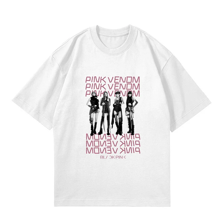 BLACKPINK PINK VENOM Album Loose T-shirt