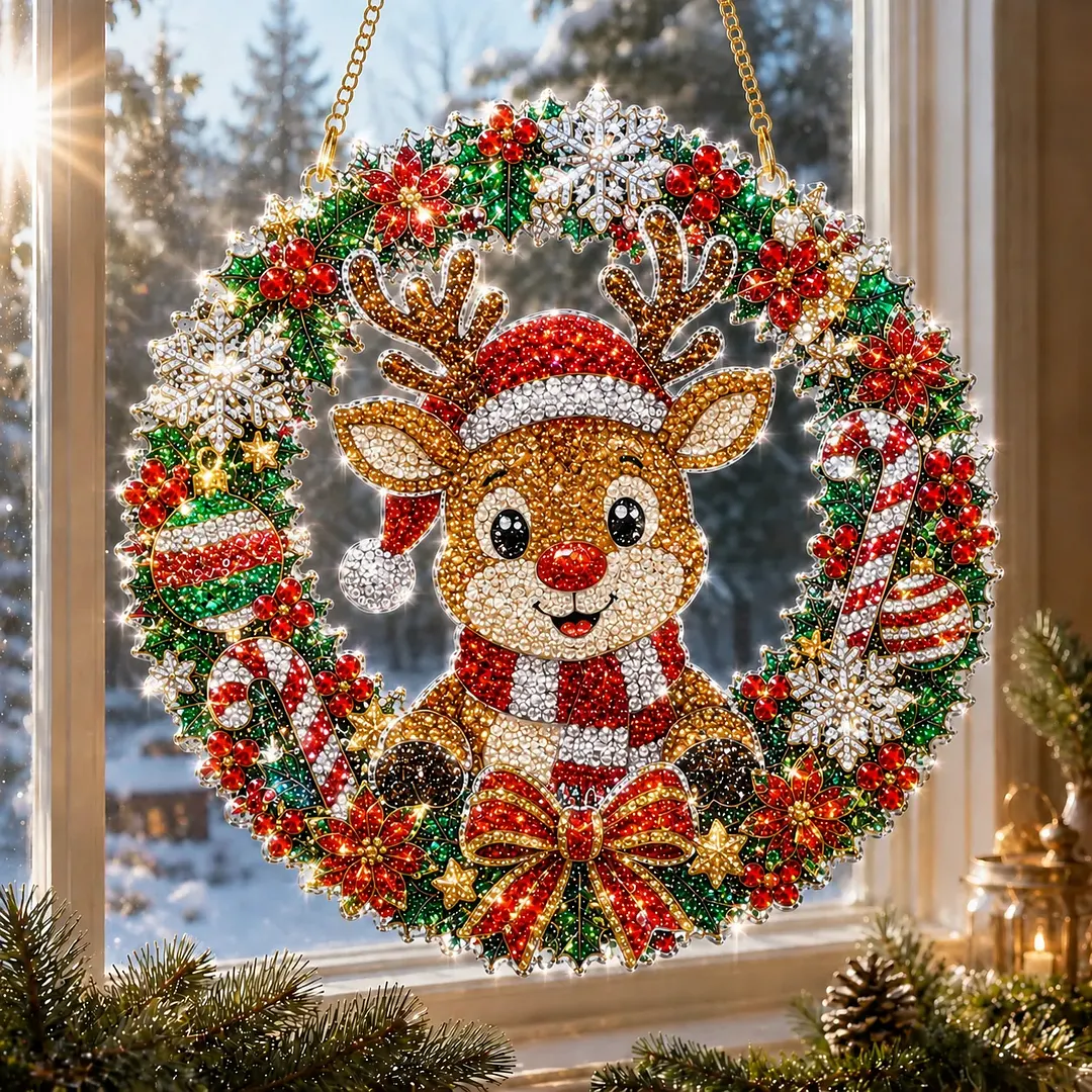 🎅70% Off on the Last Day of the Off-Season Sale🎄- Christmas Diamond Art Suncatcher Kit