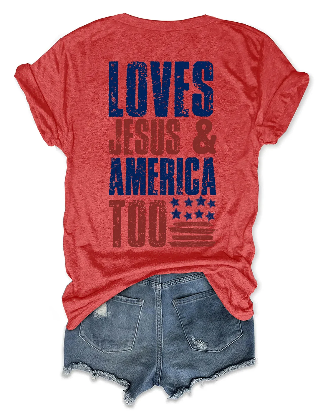 Loves Jesus And America Too T-Shirt