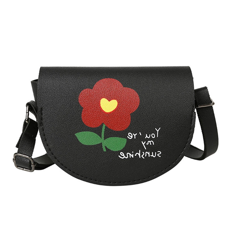 Kid’S Pu Leather Animal Cartoon Character Fruit Cute Semicircle Zipper Crossbody Bag