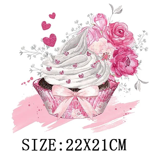 Beautiful Flowers Thermal Sticker On T-shirt DIY Washable Iron On Transfer For Clothing Funny Design Patches On Clothes Applique