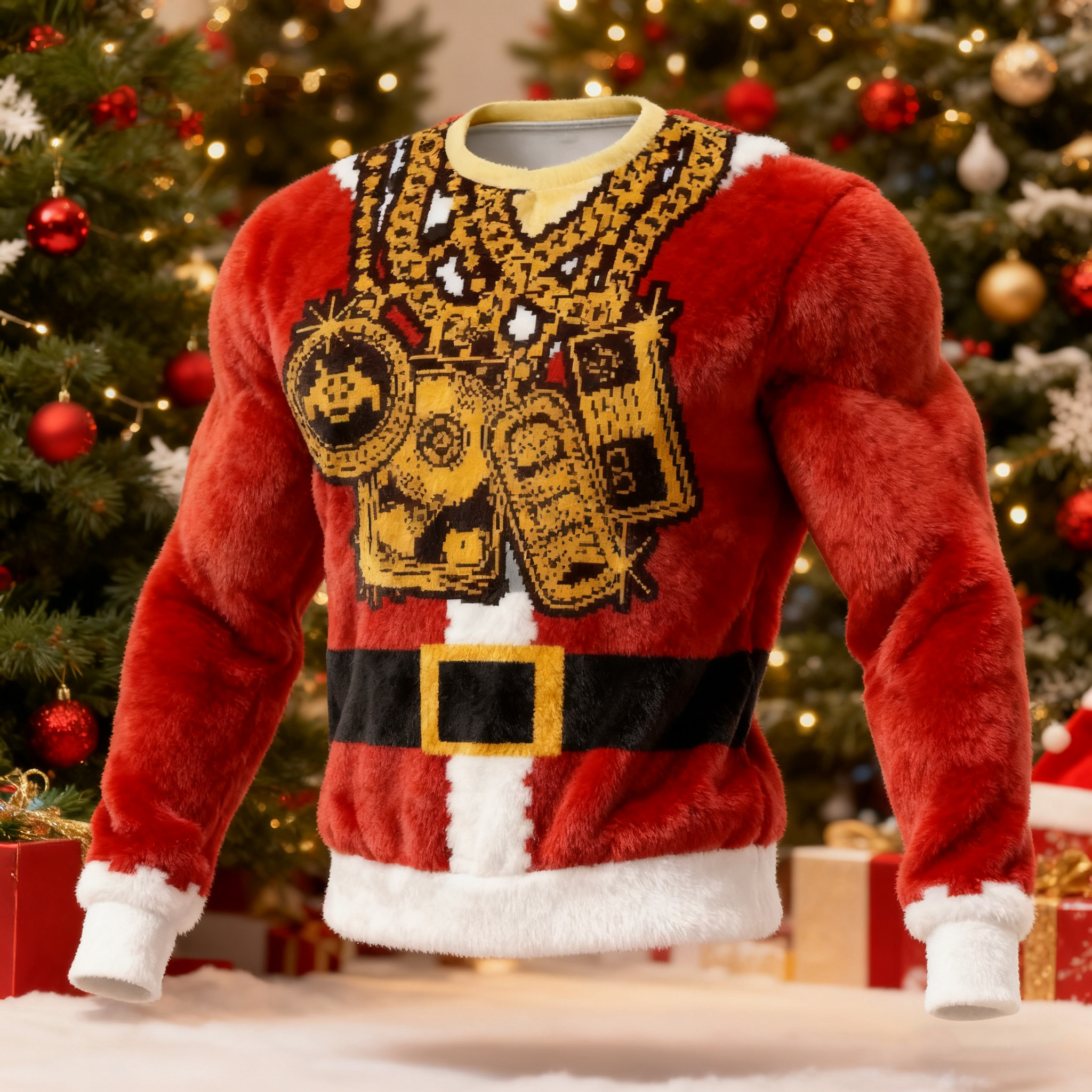 Men's Funny Ugly Christmas Pattern Flannel Sweatshirt elevenforest