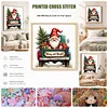 Truck Santa Claus Full 11CT DIY Stamped Cross Stitch Kits for Adult 40x40cm tapestrymarket
