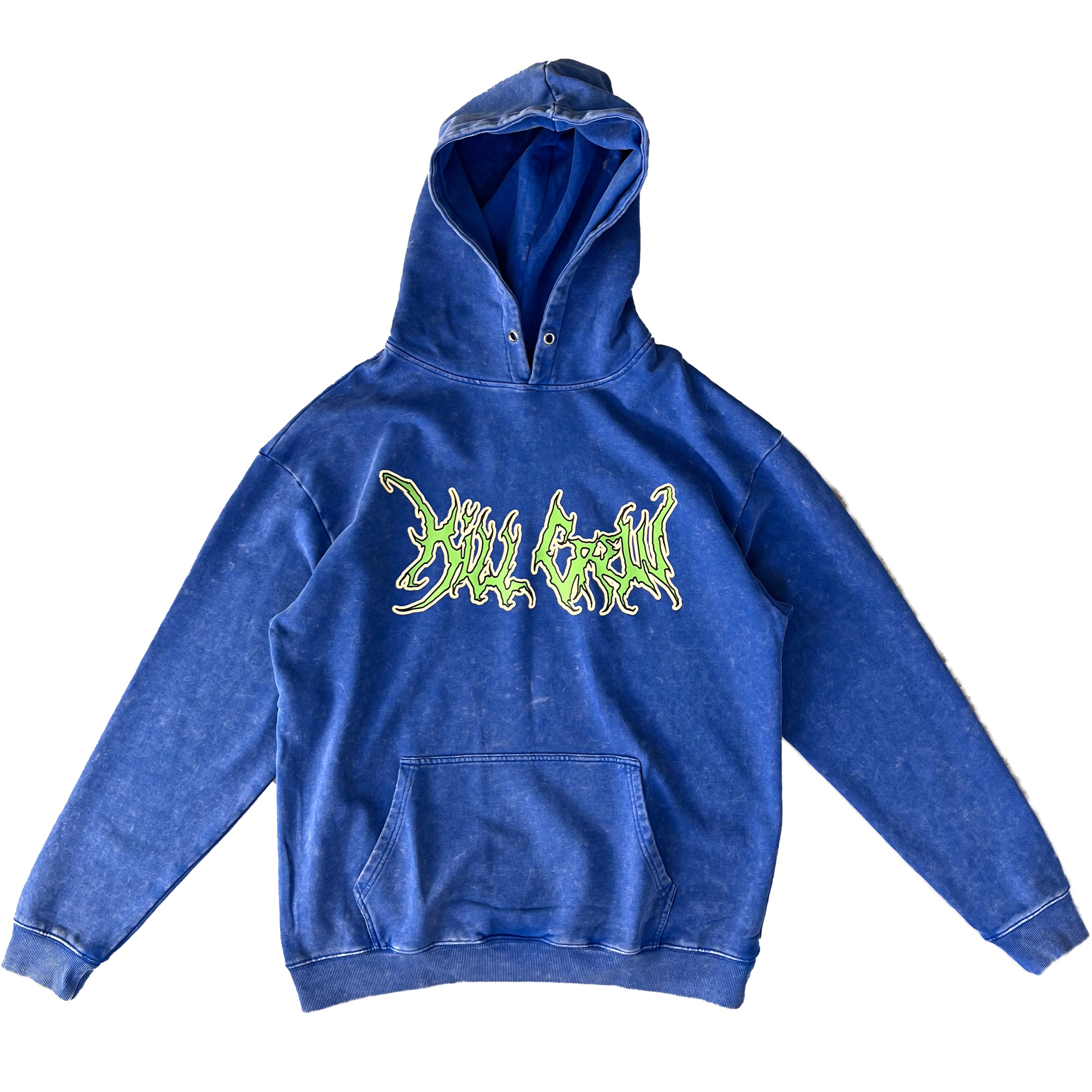 OVERSIZED LUX WOLF HOODIE - BLUE / GREEN