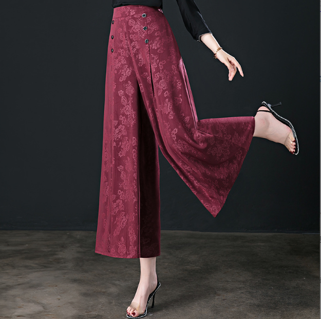 Ice Silk Palazzo Pants jacquard | 168DEAL