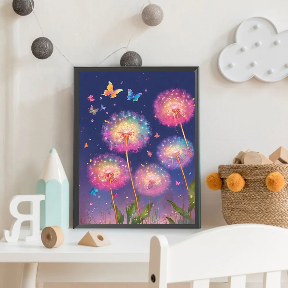 Full Round Diamond Painting 30*40cm - Colorful Dandelions