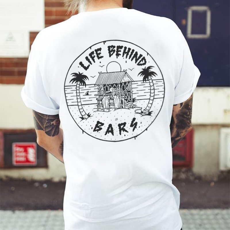 Life Behind Bars Printed Casual Men's T-shirt - Krazyskull