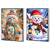 2 Stück 50-seitiges A5 Schneemann Diamond Painting Notizbuch für Erwachsene Urlaubsgeschenk