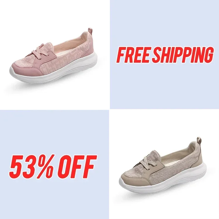 ORTHOPEDIC WOMEN SHOES BREATHABLE SLIP ON ARCH SUPPORT NON-SLIP