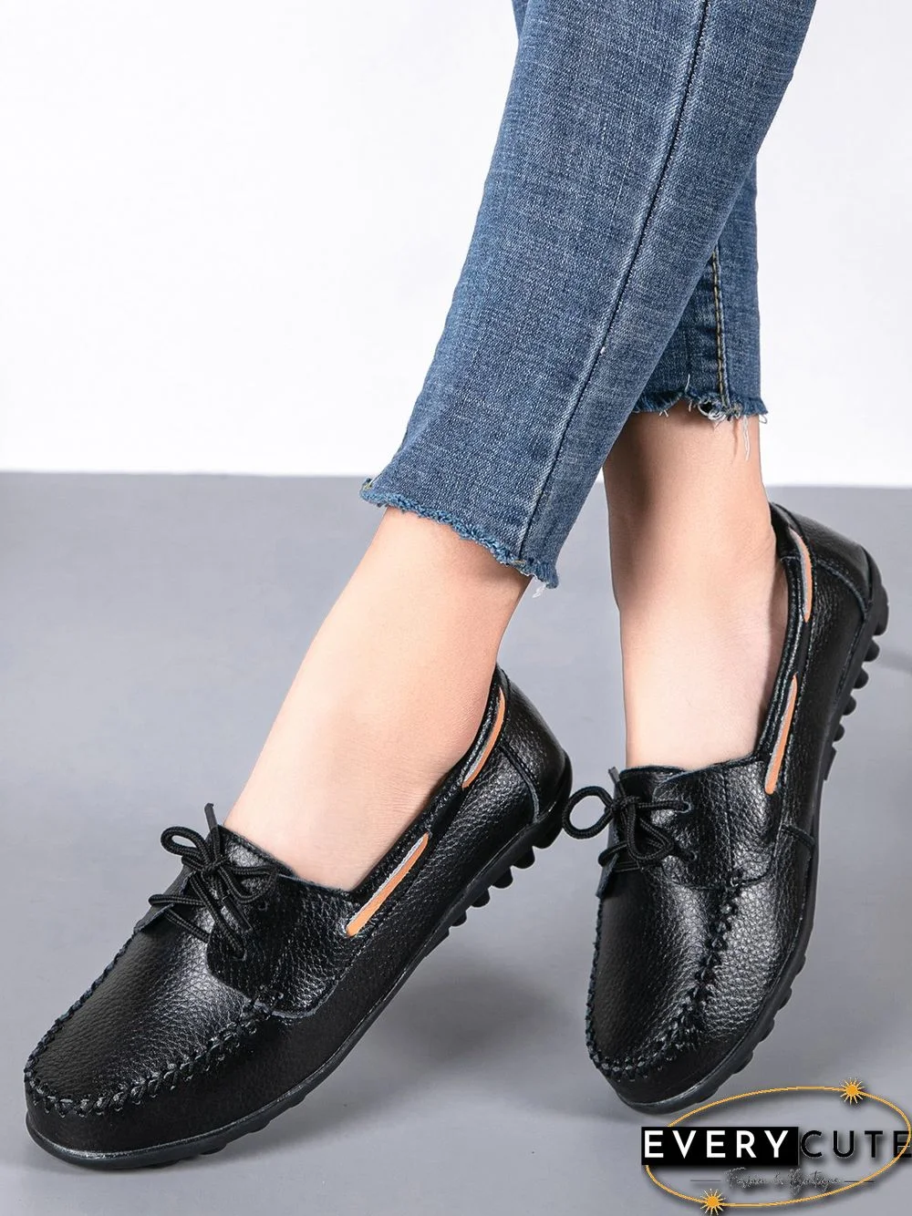Retro Casual Simple Lace-up Flat Shoes