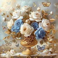 Blue Elegance &ndash; Diamond Painting