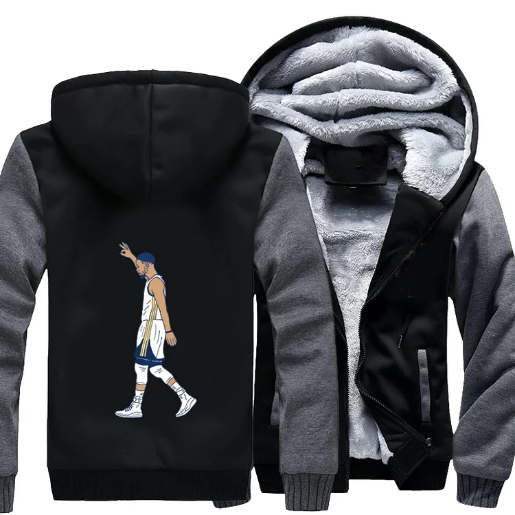 NBA Star Stephen Curry, Basketball Fleece Jacket