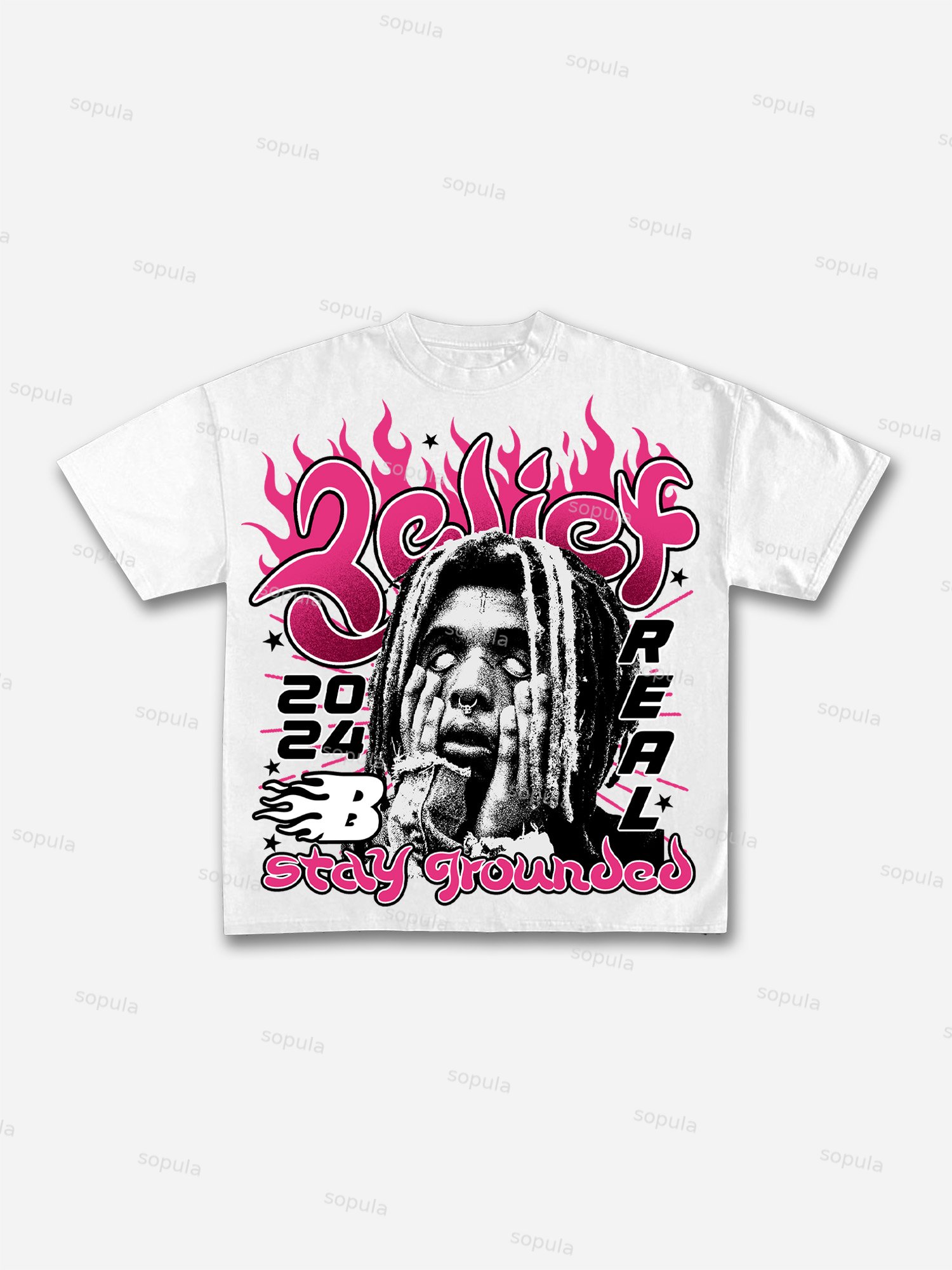 Street Faith Male Head Graphic Cotton T-shirt - Sopula｜Premium Graphic Tees & Graphic Clothing