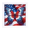 Butterfly Flower 5D DIY Partial Special Shaped Drill Diamond Painting With Frame Kit 17.2x17.2cm