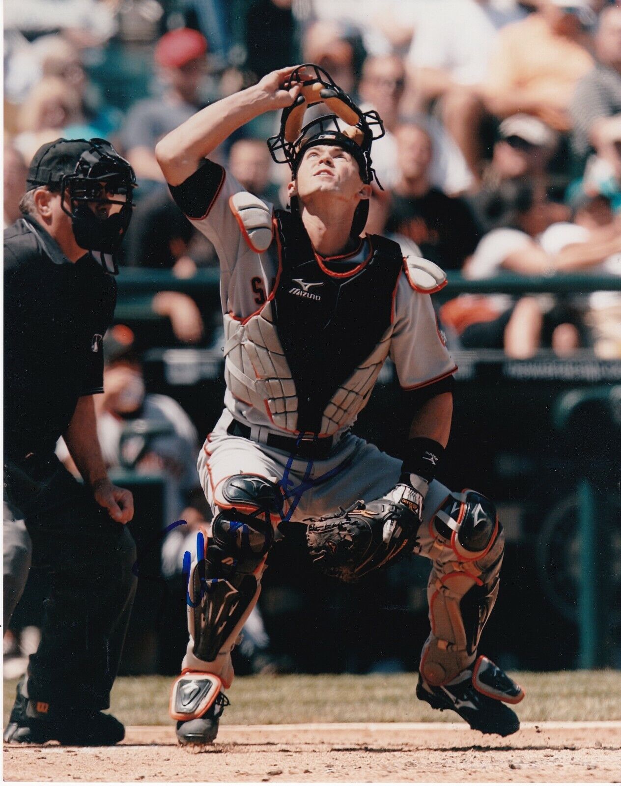 ELI WHITESIDE SAN FRANCISCO GIANTS ACTION SIGNED 8x10