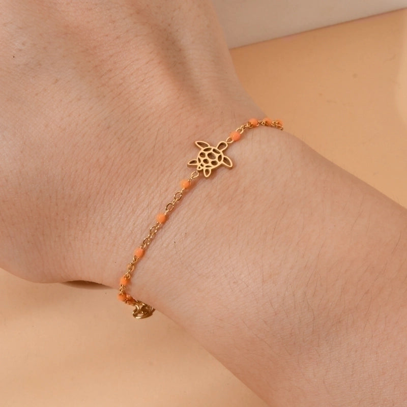 Cute Tortoise Stainless Steel Plating Bracelets