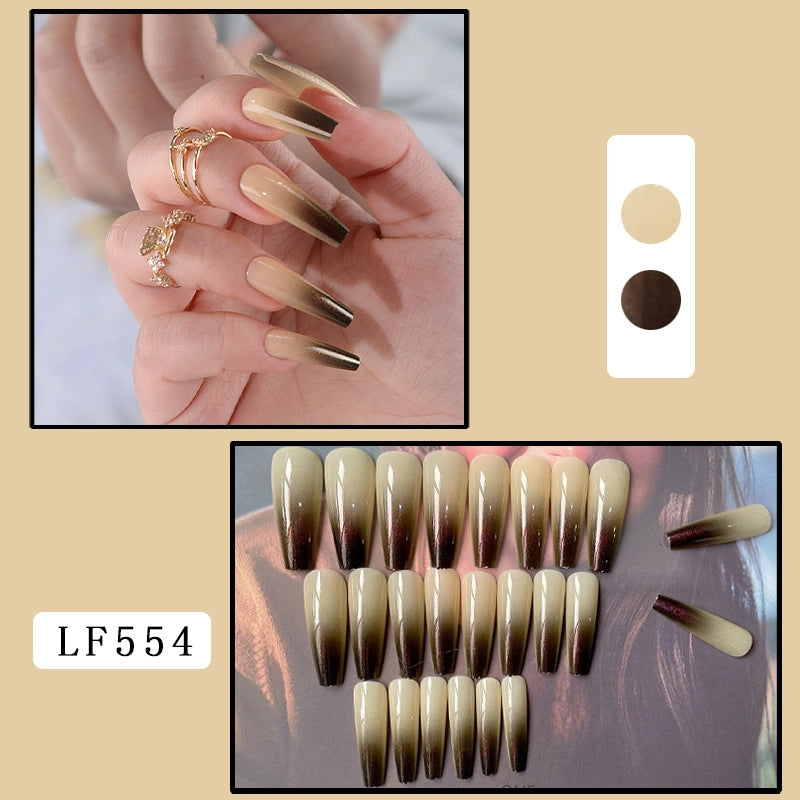 Sweet Minimalist Color Block Plastic Nail Patches 1 Set