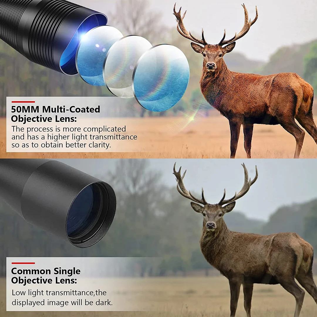 ohhunt® Combo 4-12x50EG Riflescope Dual Illuminated Optics & IIIA/2MW Laser Sight & 4 Holographic Reticle Red/Green Dot Sight & 20mm Scope Mount