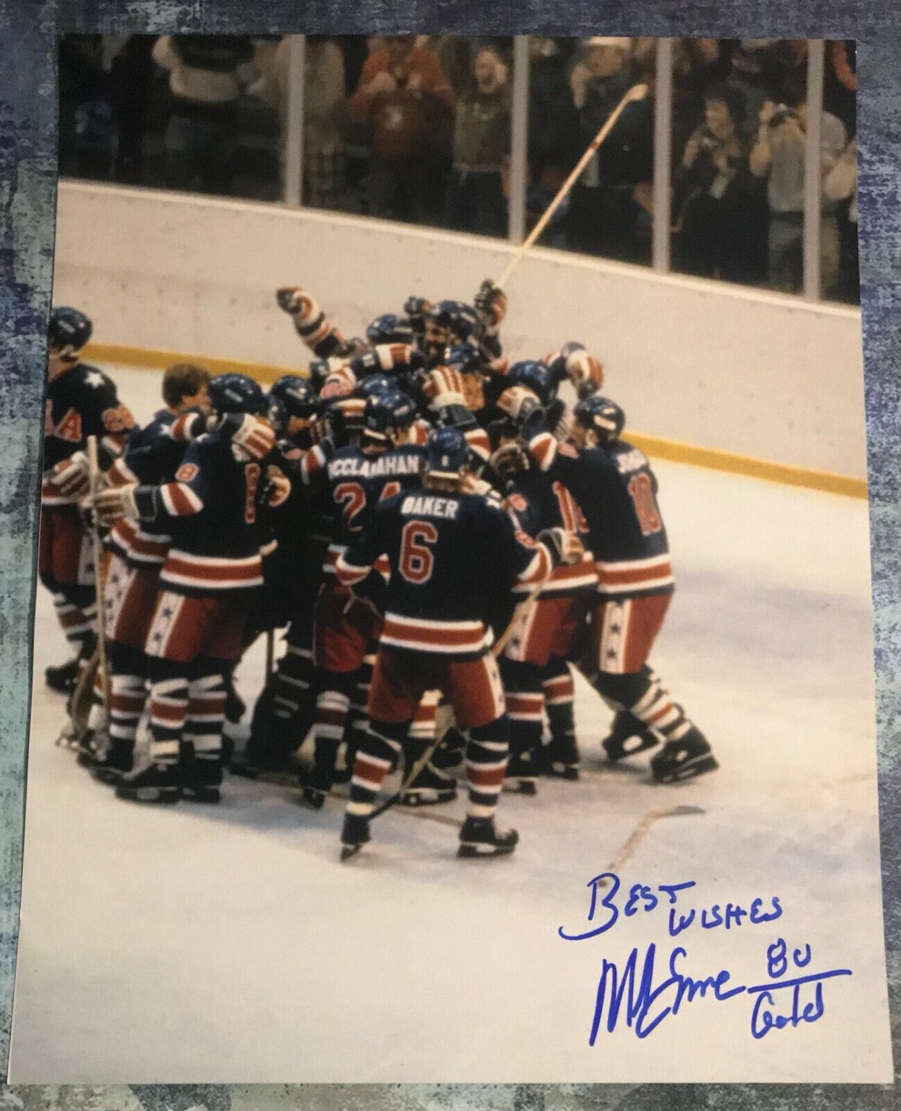 GFA 1980 Miracle on Ice Captain * MIKE ERUZIONE * Signed 11x14 Photo Poster painting M3 COA