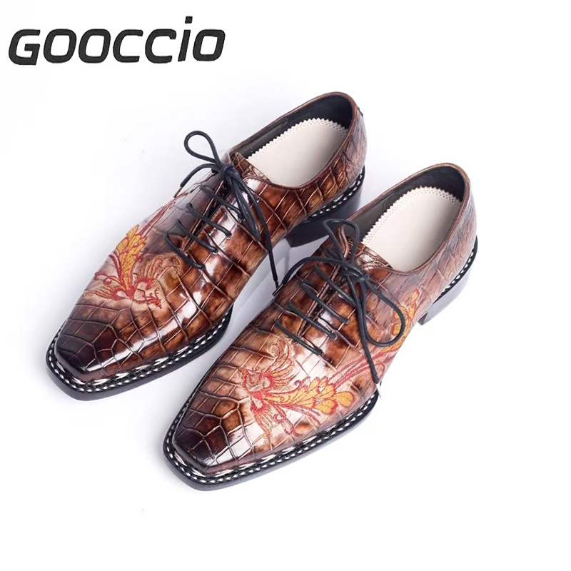 MY251 Crocodile Leather Dress Shoes/Oxford Shoes For Men GOOCCIO   