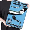 [Grande Taille]Parachutiste 82nd airborne - Panneaux en &eacute;tain m&eacute;tallique(30*40cm)